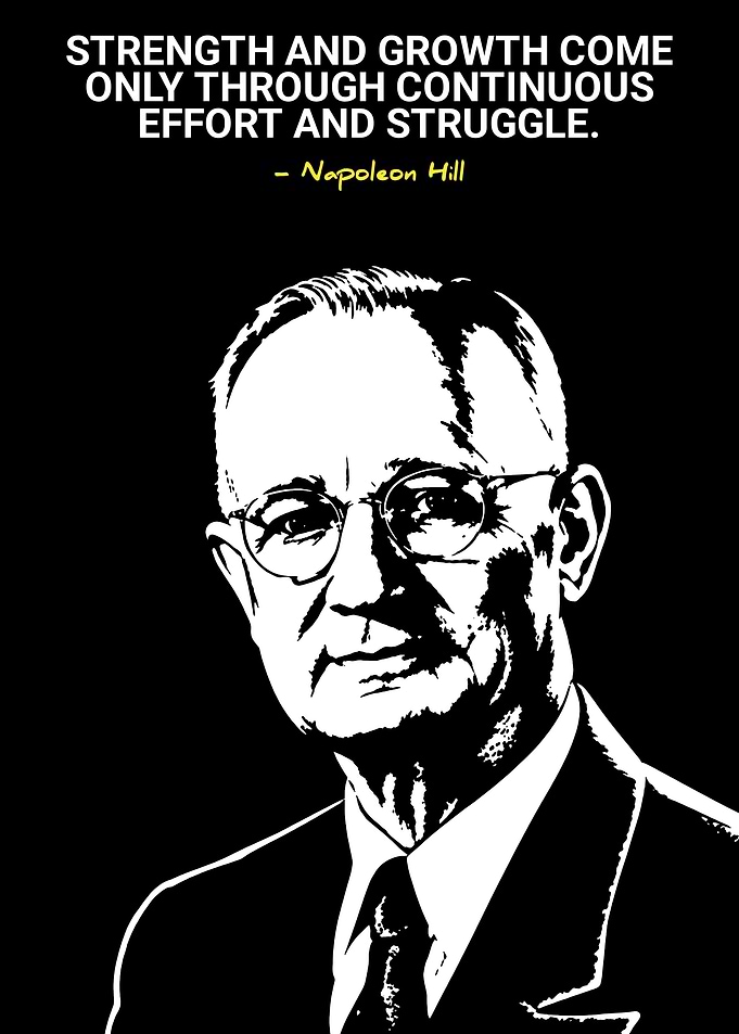 Napoleon Hill Inspirational Quote Poster