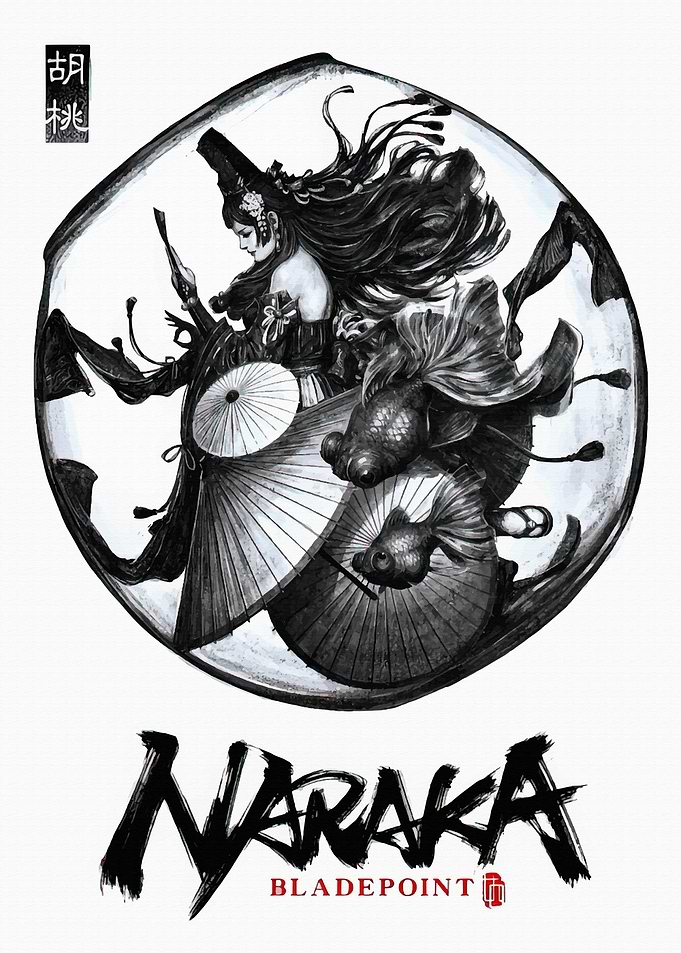 Naraka Bladepoint Hu Tao Ink Art