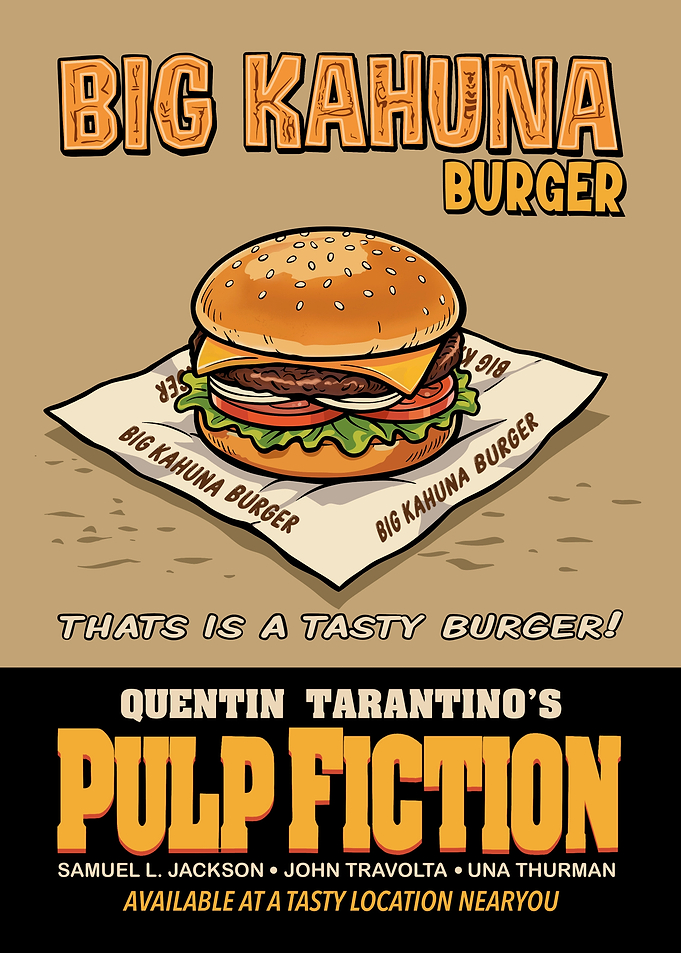 Big Kahuna Burger Pulp Fiction Poster