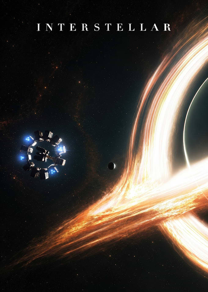 Interstellar Movie Poster with Black Hole