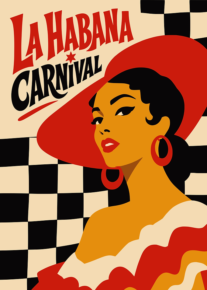 La Habana Carnival Vintage Poster