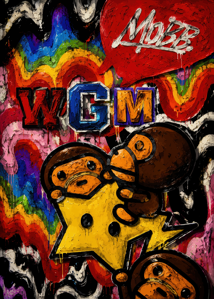 BAPE WGM Mobb Graffiti Art