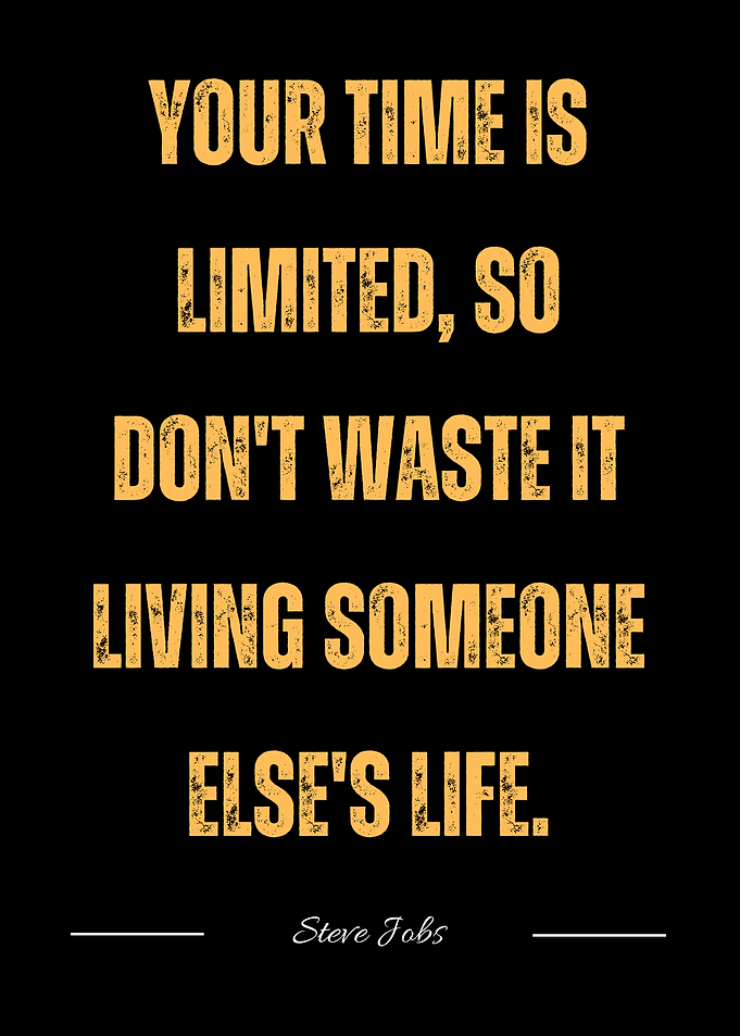 Steve Jobs Inspirational Quote Poster