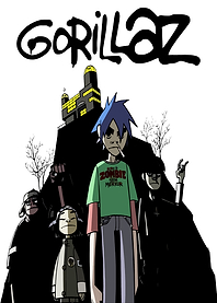 Gorillaz Band Members Illustration