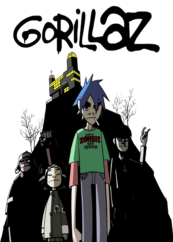 Gorillaz Band Members Illustration