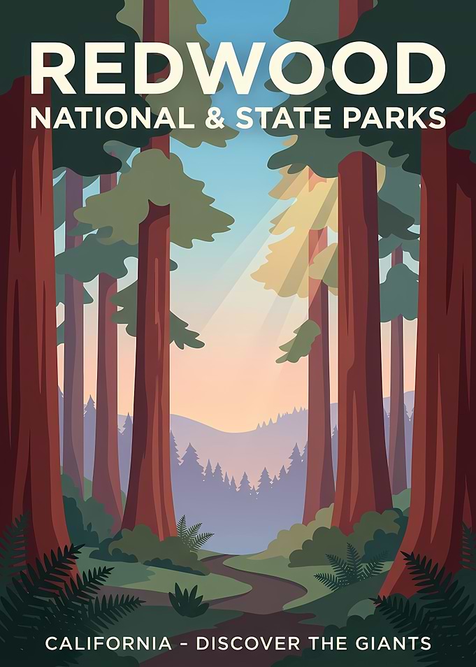 Redwood National and State Parks Poster