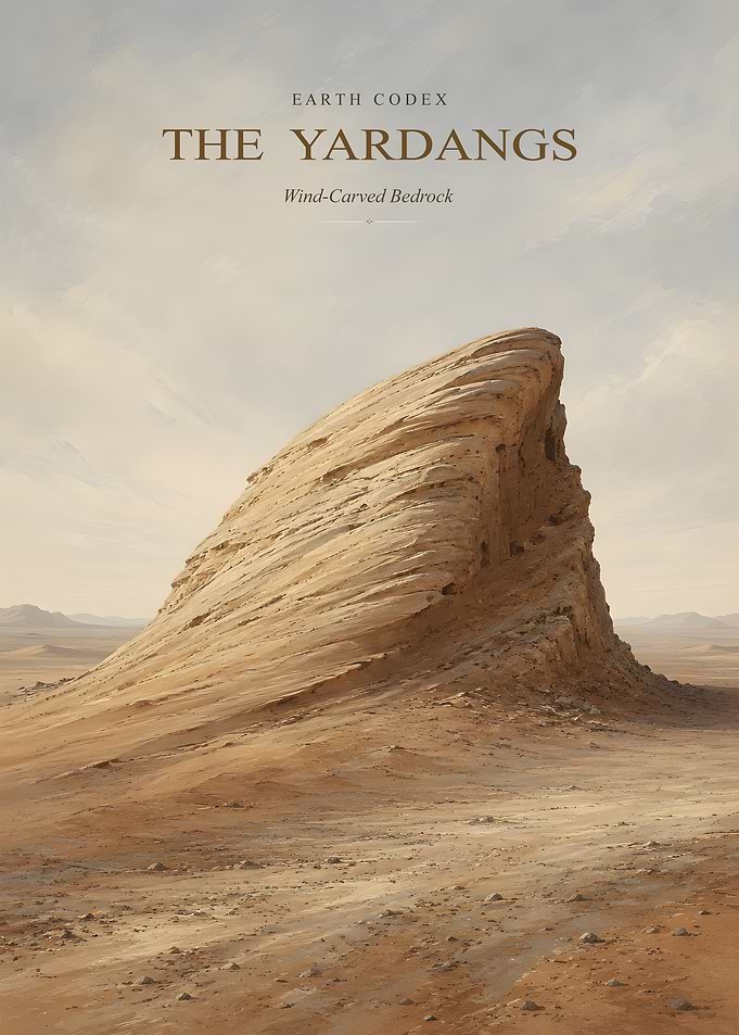 Desert Yardang Geological Formation Landscape