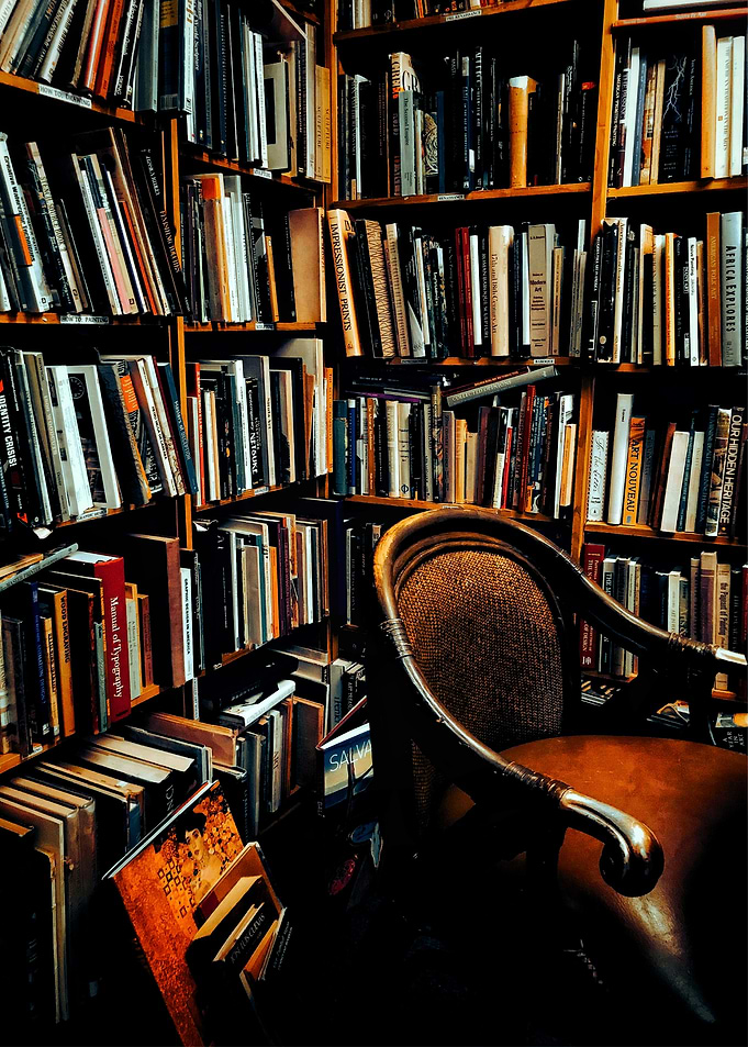 Cozy Vintage Library Reading Nook