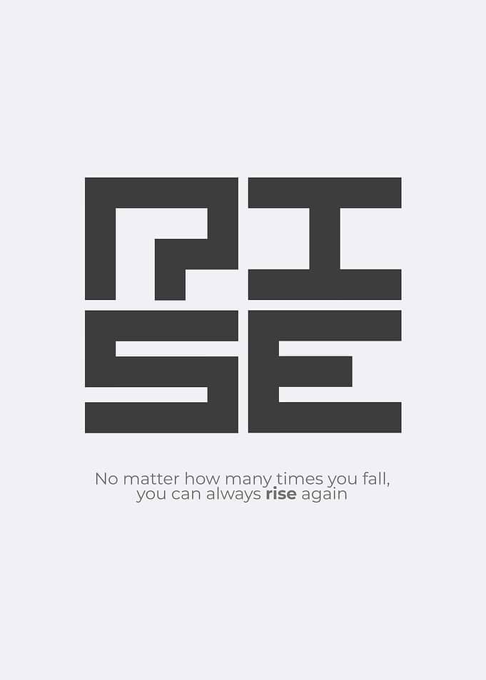 Rise Inspirational Typography Poster