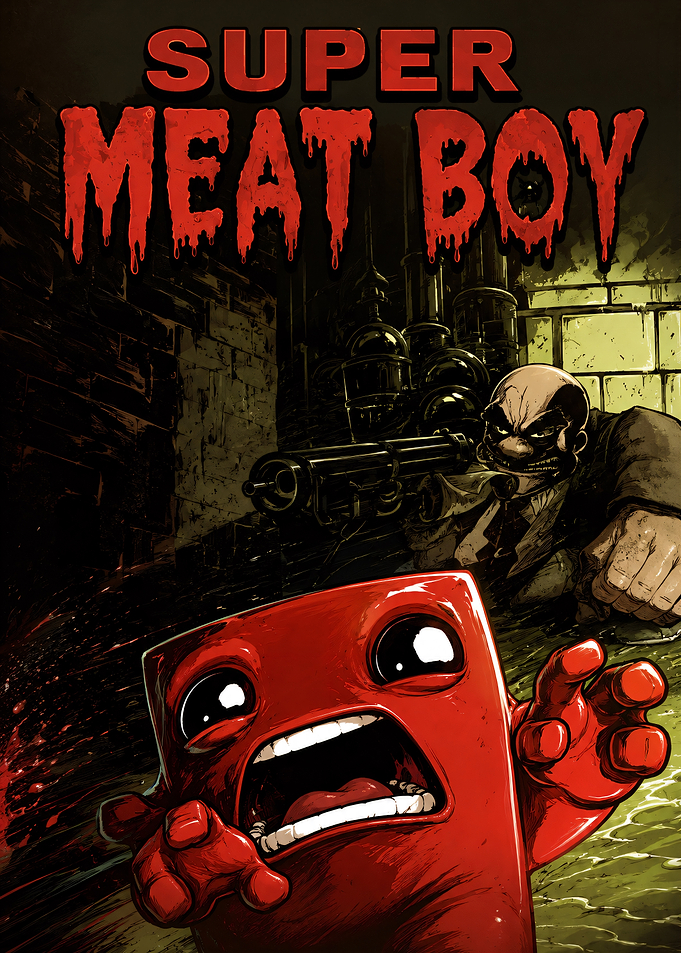 Super Meat Boy Game Poster