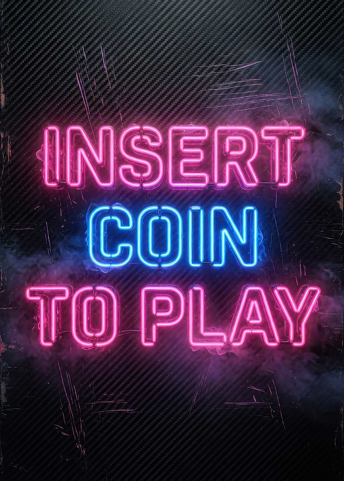 Insert Coin To Play Neon Sign
