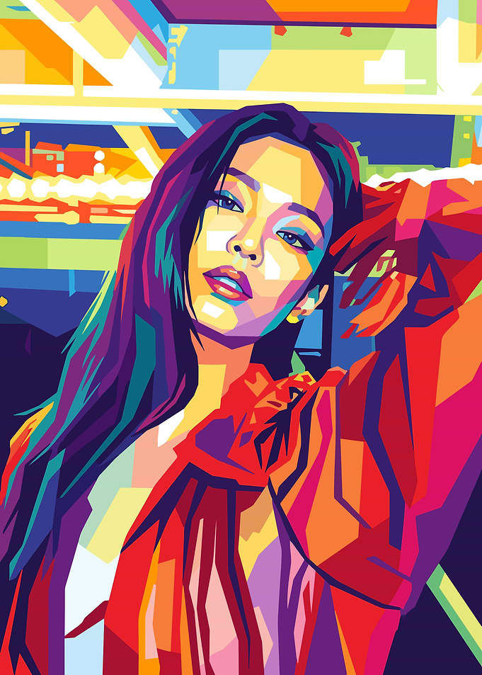 Jennie Blackpink Pop Art Portrait
