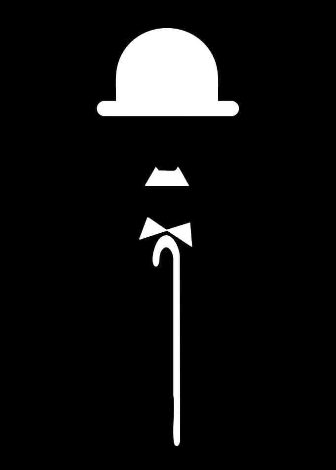 Minimalist Charlie Chaplin Icon