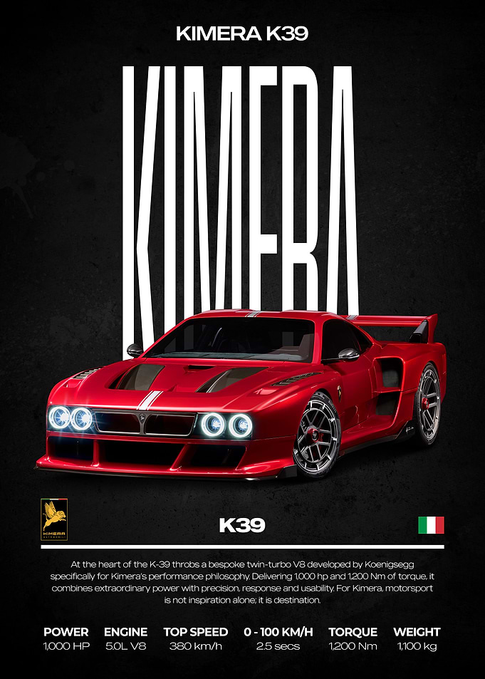 Kimera K39 Supercar Poster