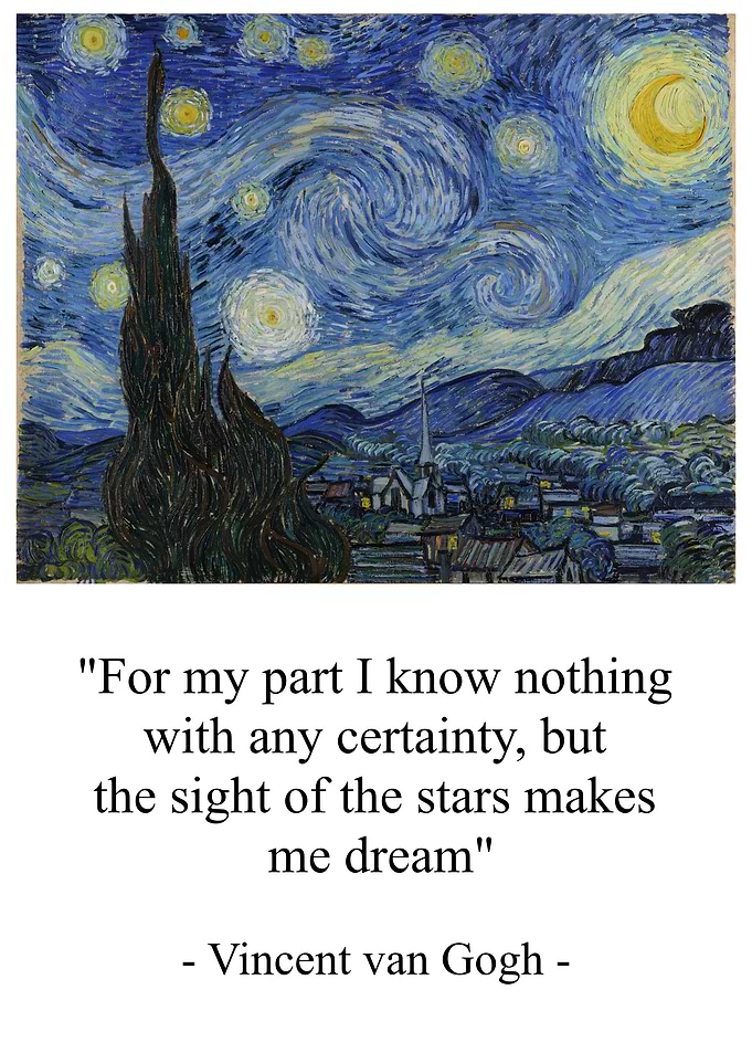 Vincent van Gogh Starry Night Quote