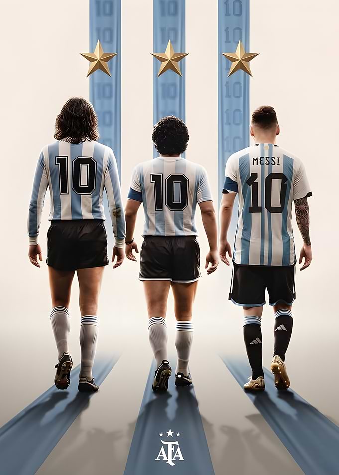 Argentina Football Legends Number 10