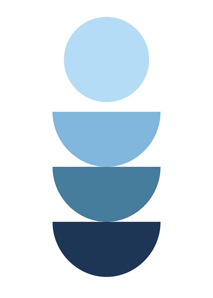 Minimalist Blue Geometric Stack