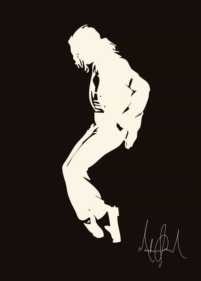 Michael Jackson Silhouette Dance Art