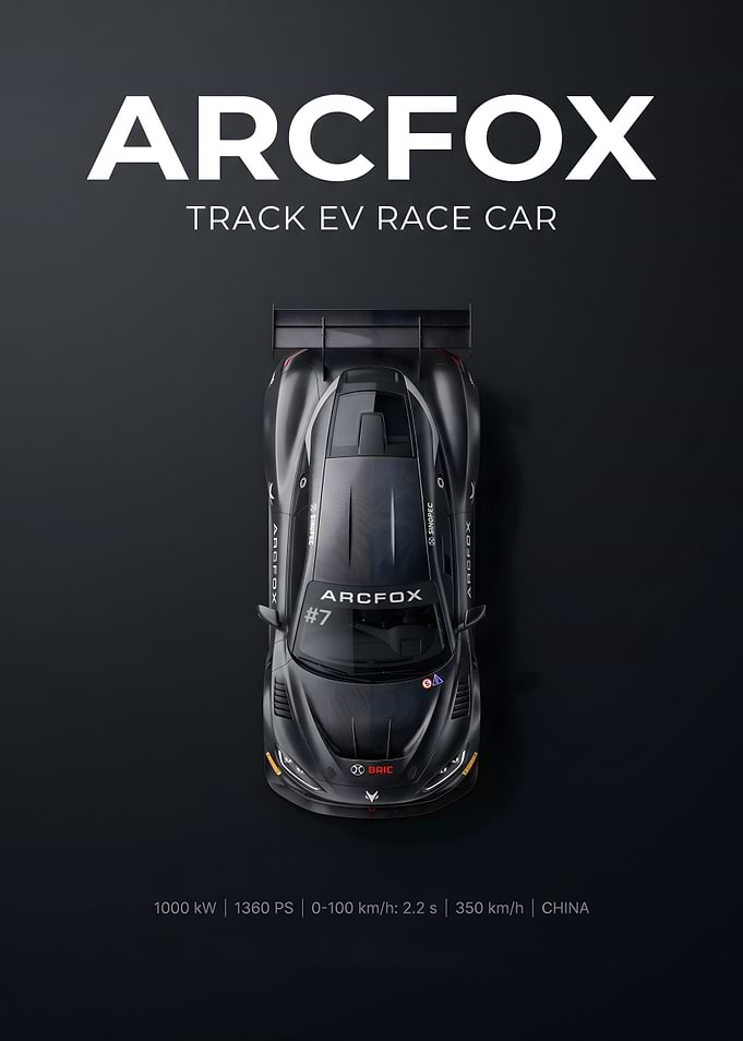 Arcfox Track EV Race Car Poster