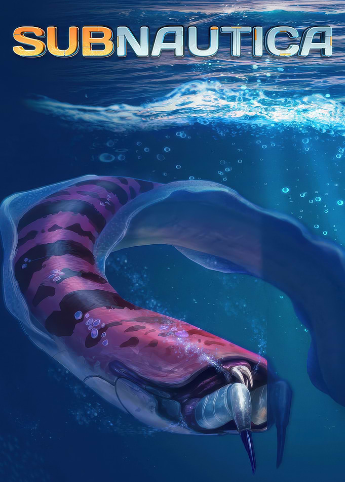 Subnautica Reaper Leviathan Underwater Poster