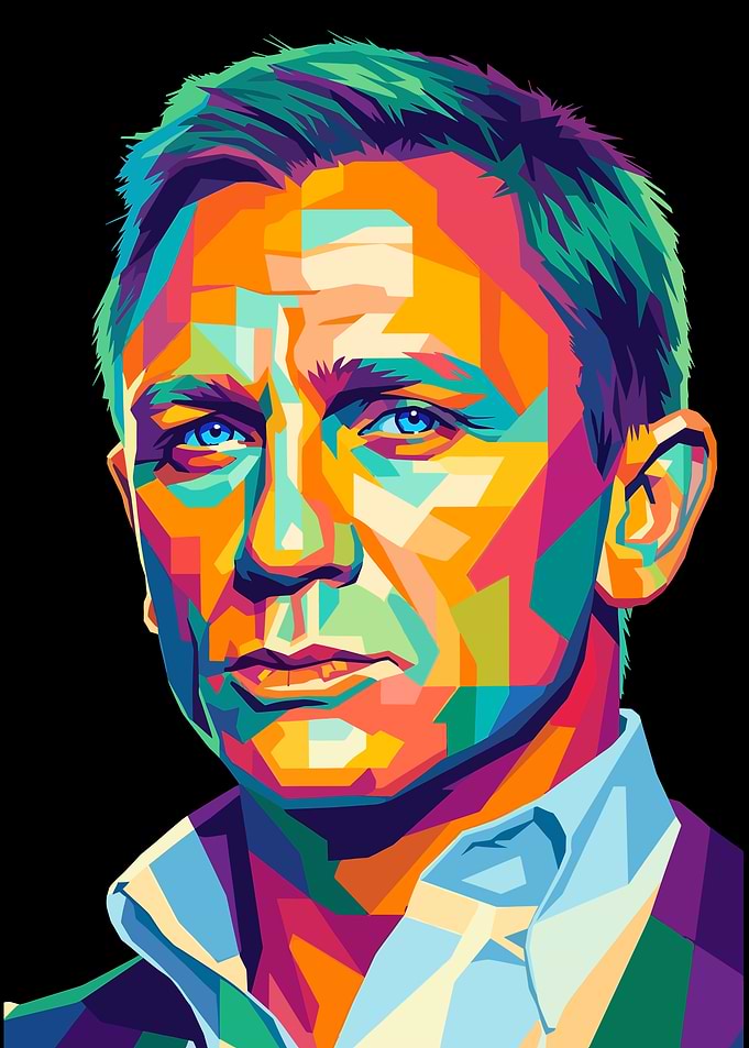 Daniel Craig Pop Art Portrait