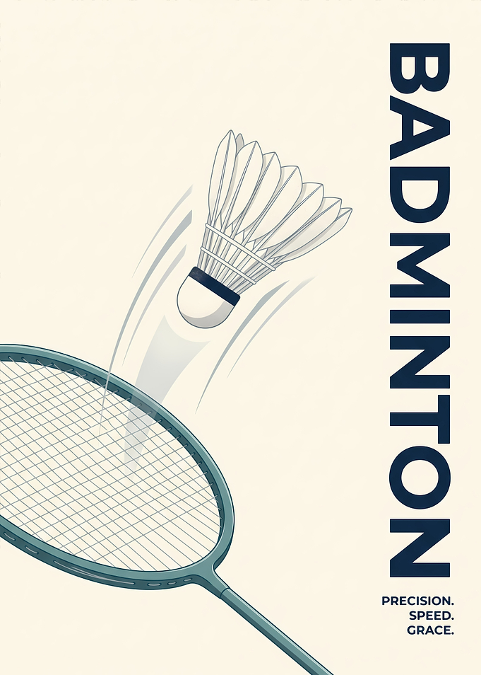 Minimalist Badminton Sport Poster