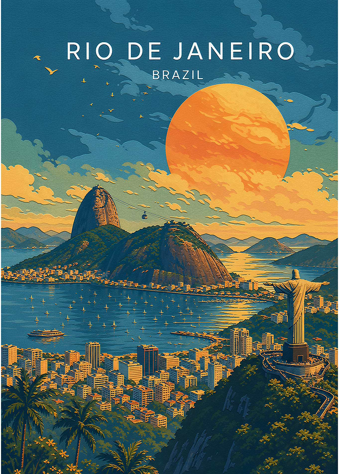 Rio de Janeiro Travel Poster