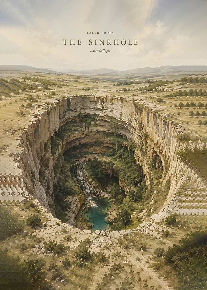 Majestic Karst Sinkhole Geological Landscape