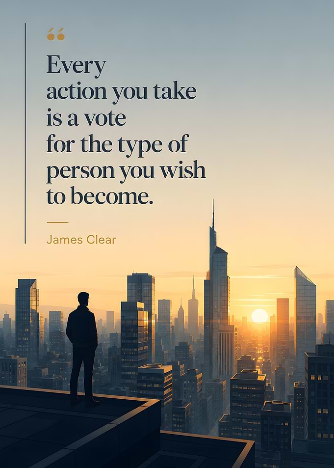 James Clear Inspirational Quote Poster
