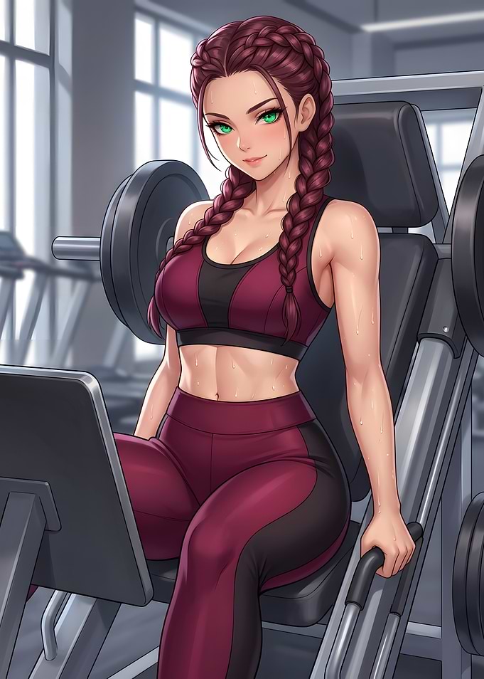 Cute Gym Anime Girl