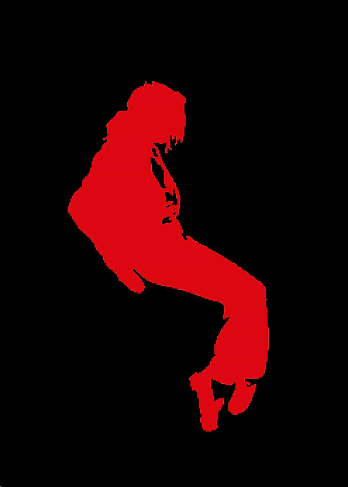 Michael Jackson Silhouette Red Graphic