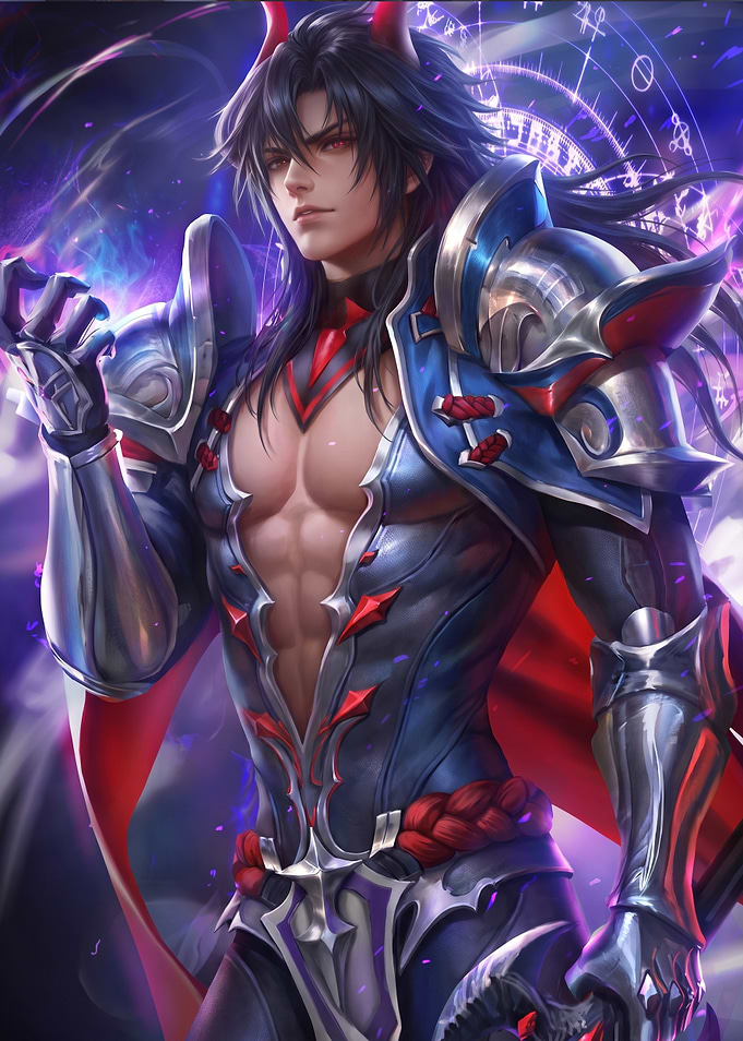 Demon Warrior Fantasy Character Portrait