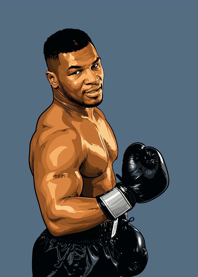 Mike Tyson Boxing Portrait Illustration