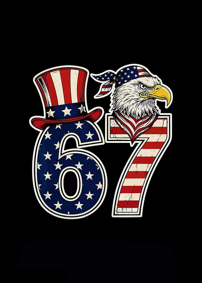 Patriotic 67 Eagle Graphic Design