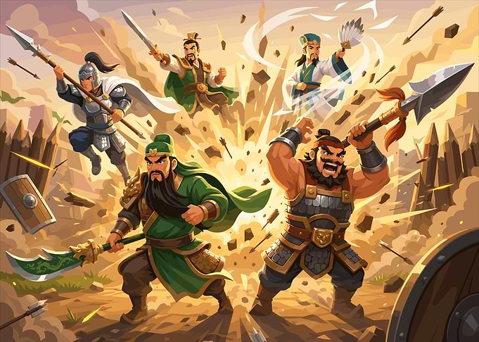 Three Kingdoms Warriors Battle Scene