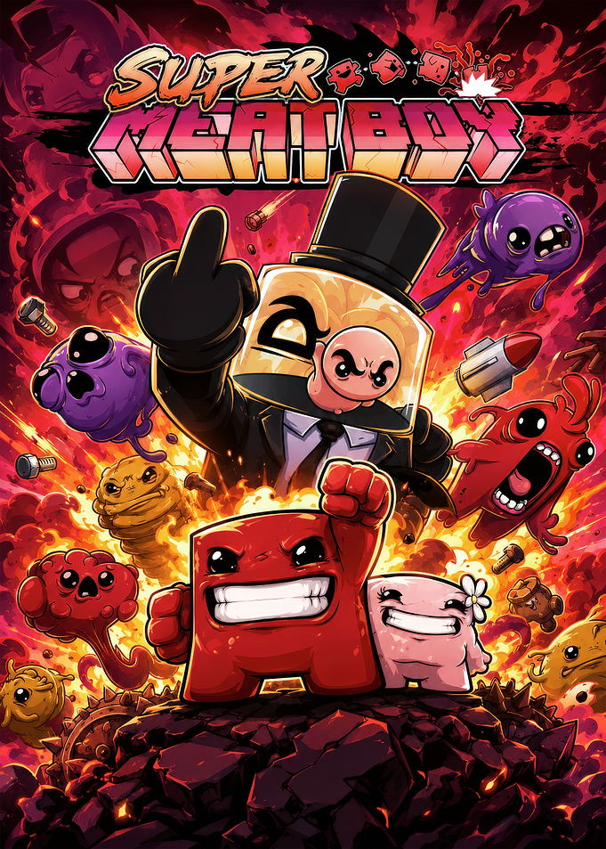 Super Meat Boy Game Poster