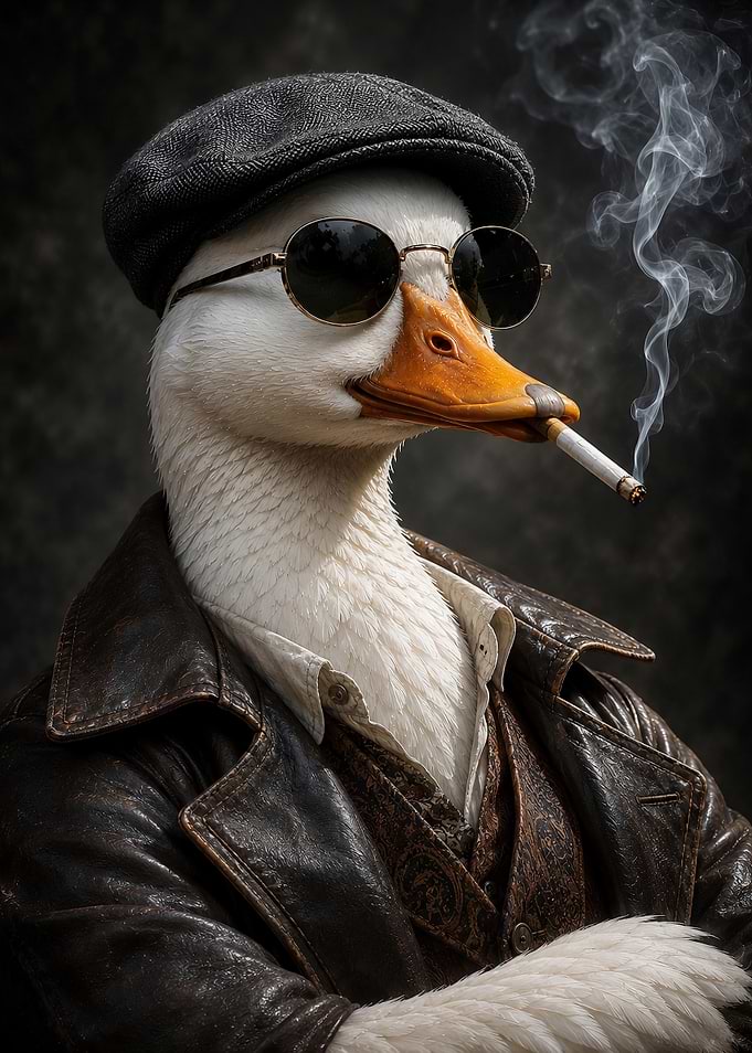 Cool Duck in Vintage Attire