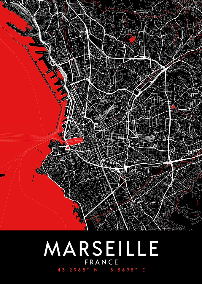 Marseille Dark Map
