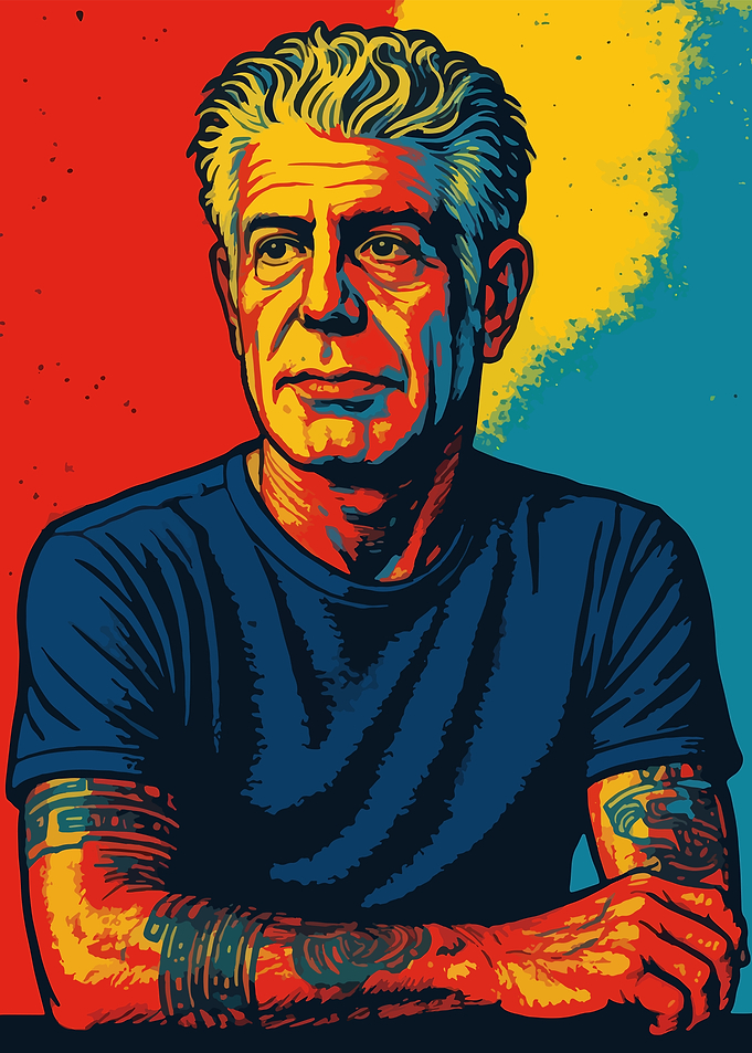 Anthony Bourdain Pop Art Portrait