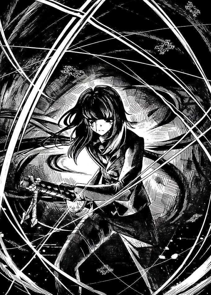 Dark Anime Girl With Katana