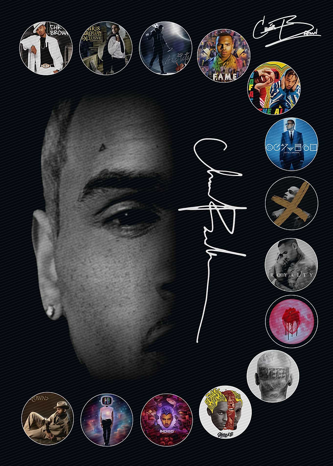 Chris Brown Discography Tribute Poster