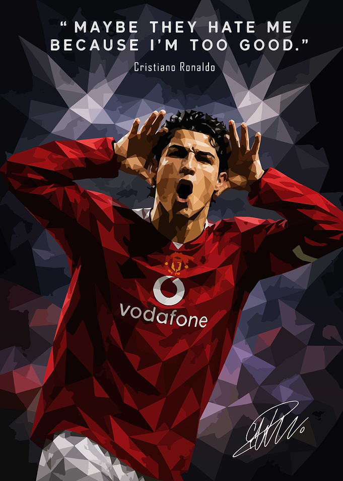 Cristiano Ronaldo Low Poly Poster