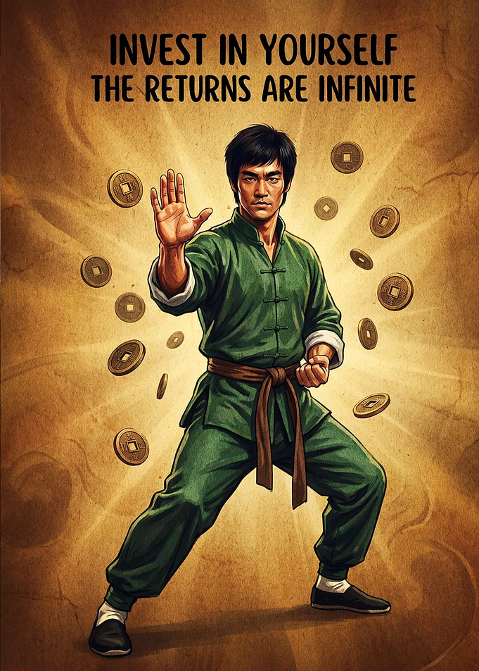 Bruce Lee Inspirational Investment Poster