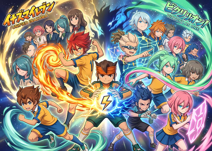 Inazuma Eleven Victory Road Character Collage