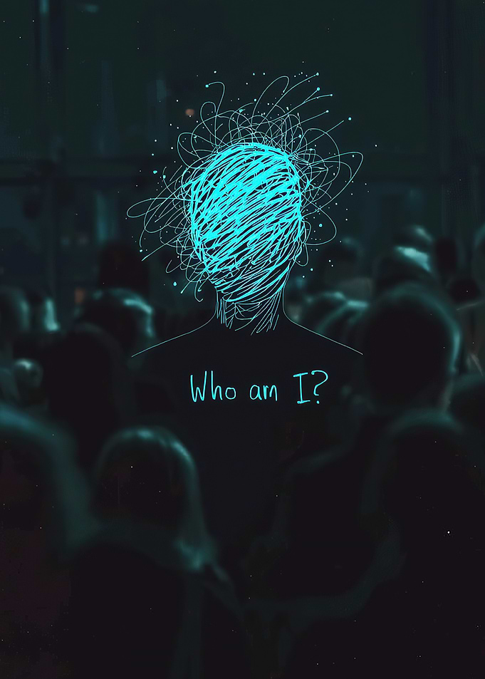 Who Am I Abstract Silhouette