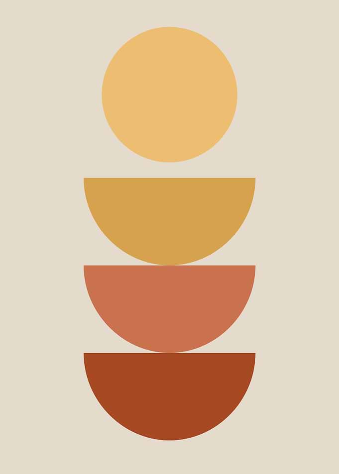 Minimalist Geometric Stacked Shapes