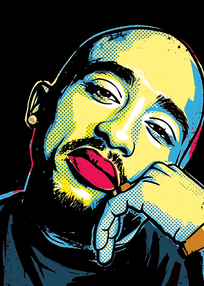 Pop Art Portrait of Tupac Shakur