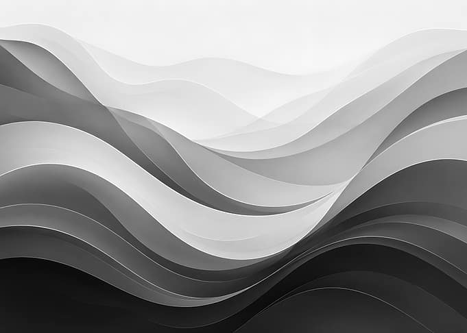Abstract Monochrome Flowing Waves