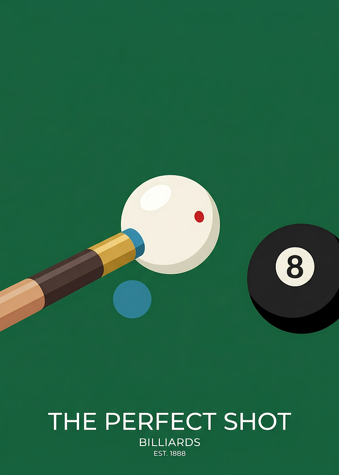The Perfect Shot Billiards Poster