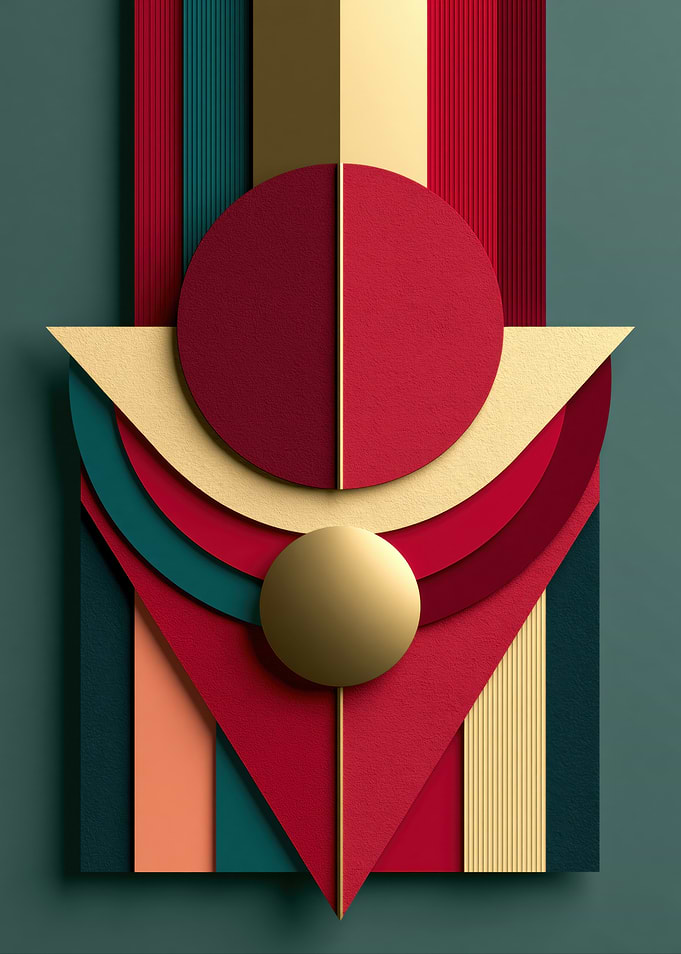 Geometric Abstract Paper Cutout Art